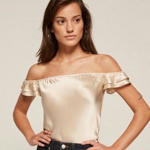Reformation Aviva Top in Champagne
